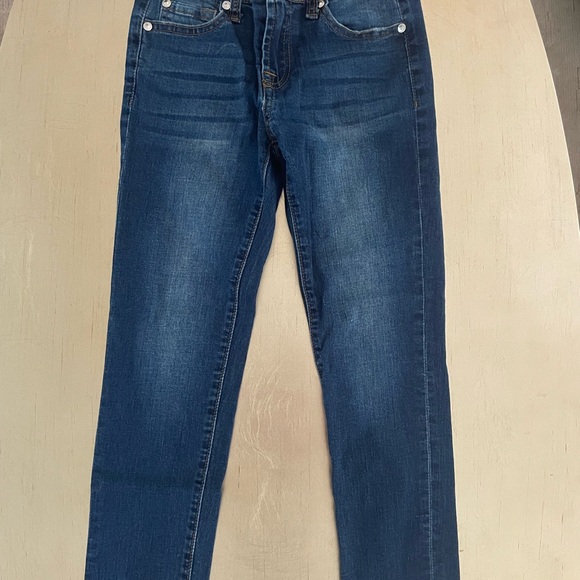 7 For All Mankind Indigo Skinny Leg Kids Jeans - Picture 1 of 5